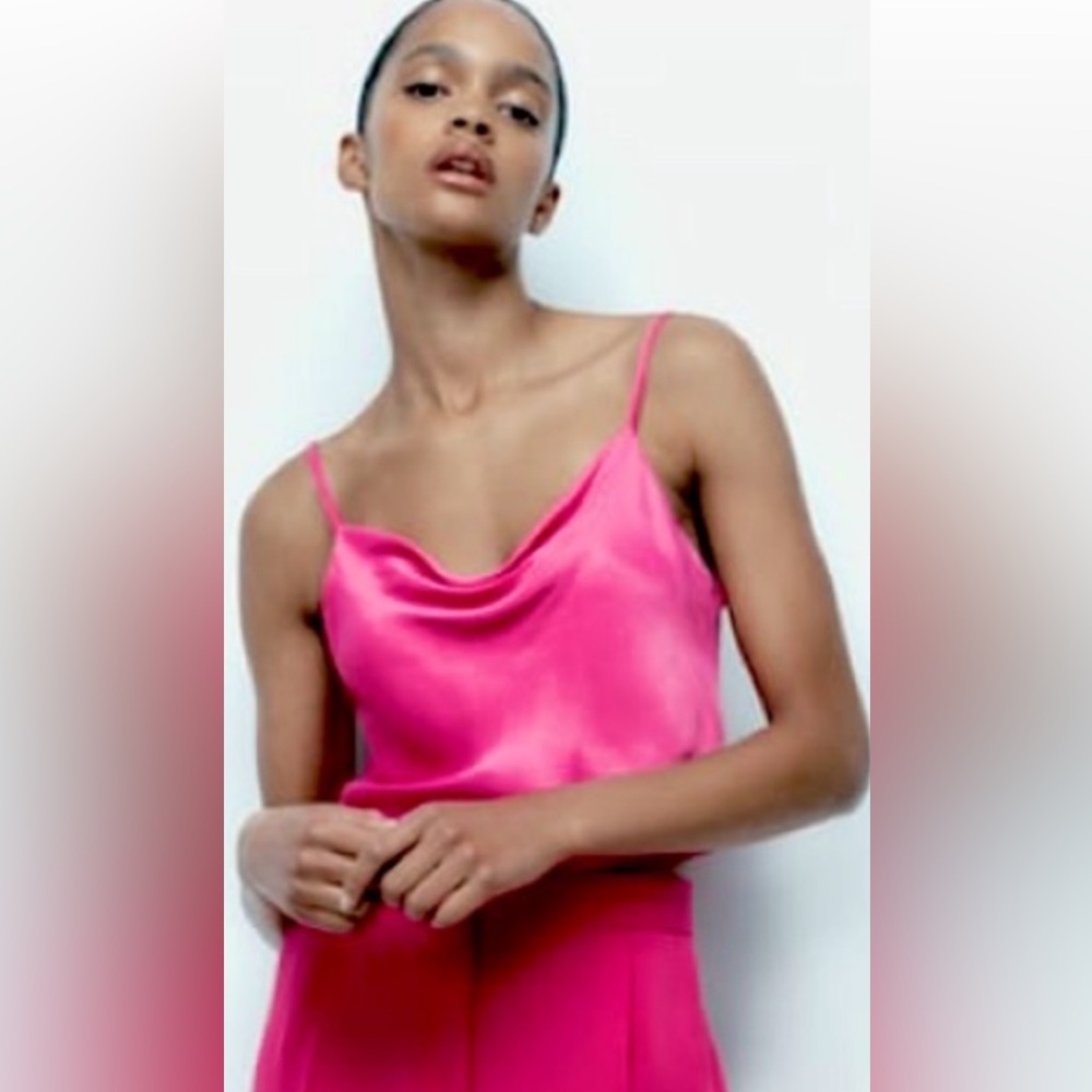 Zara hot pink cami